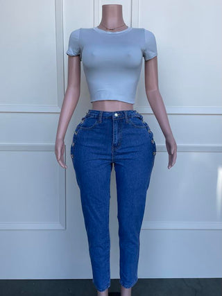 Locked In High Waisted Jeans (Medium Wash)