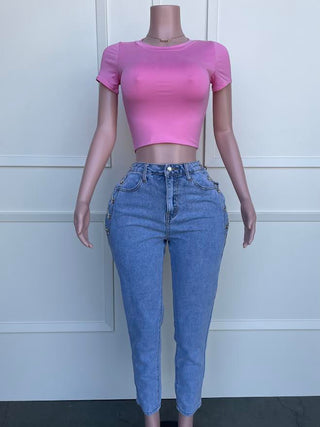 Locked In High Waisted Jeans (Light Wash)