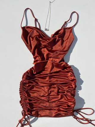 Sasha Slinky Dress (Rust)