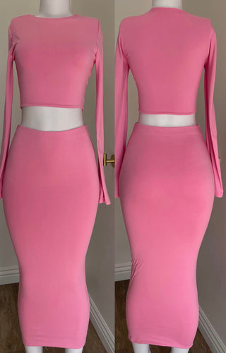 Jaylene Skirt Set (pink)